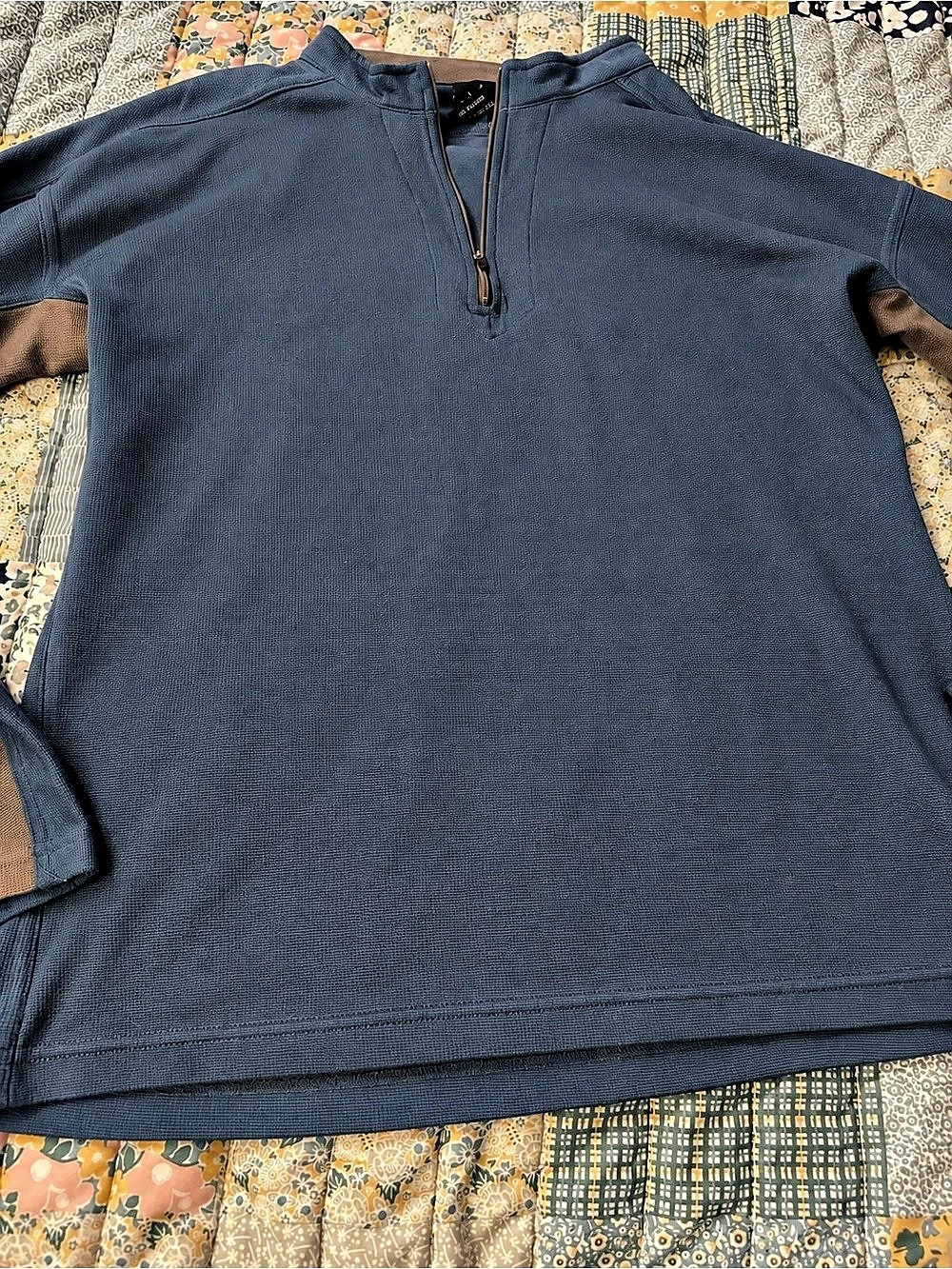 prAna Men's Blue Quarter-Zip Polo Size XL - Picture 1 of 4